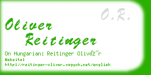 oliver reitinger business card